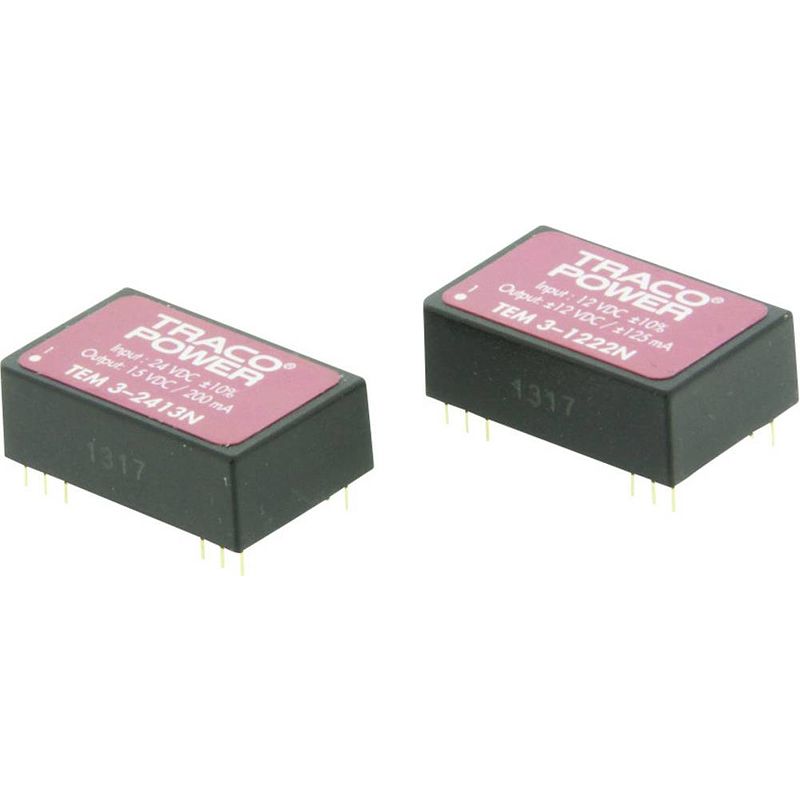 Foto van Tracopower tem 3-0512n dc/dc-converter, print 5 v/dc 12 v/dc 250 ma 3 w aantal uitgangen: 1 x