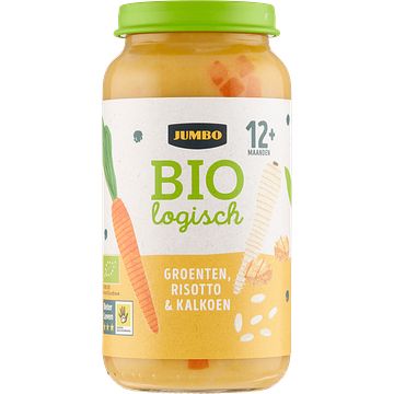 Foto van Jumbo biologisch babyvoeding groenten risotto & kalkoen 12+ maanden 250g