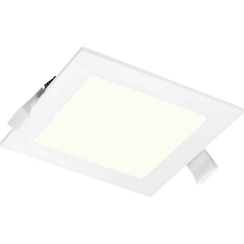 Foto van Led downlight slim pro - aigi suno - inbouw vierkant 18w - natuurlijk wit 4000k - mat wit - kunststof