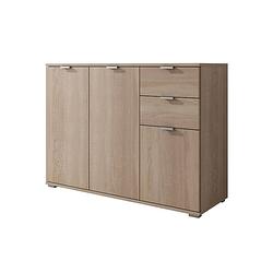 Foto van Meubella dressoir adita 3 - licht eiken - 107 cm