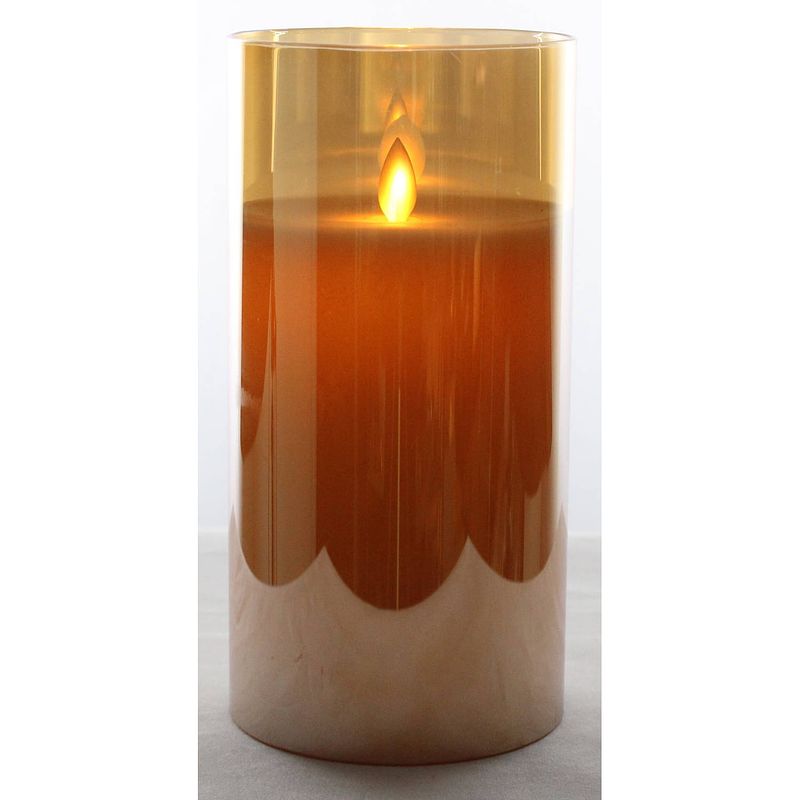 Foto van Magic flame - in goud glas 20cm b/o