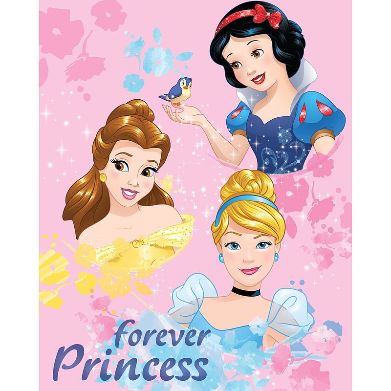 Foto van Disney princess fleeceplaid forever - 110 x 140 cm - polyester