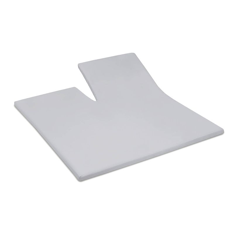 Foto van Cinderella - topper hoeslaken met split (tot 15 cm) - double jersey - 180x200/210 cm - light grey