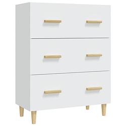 Foto van Vidaxl dressoir 70x34x90 cm bewerkt hout wit