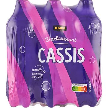 Foto van Jumbo zwarte bessen cassis 6 x 500ml