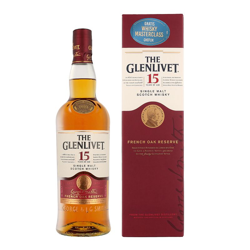 Foto van The glenlivet 15 years french oak 70cl whisky + giftbox