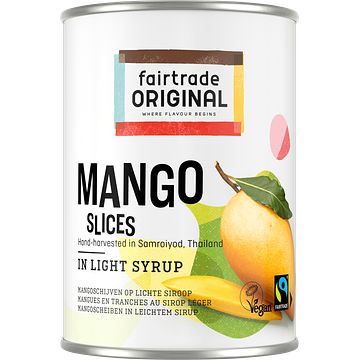 Foto van Fairtrade original mangoschijven op lichte siroop 425g bij jumbo