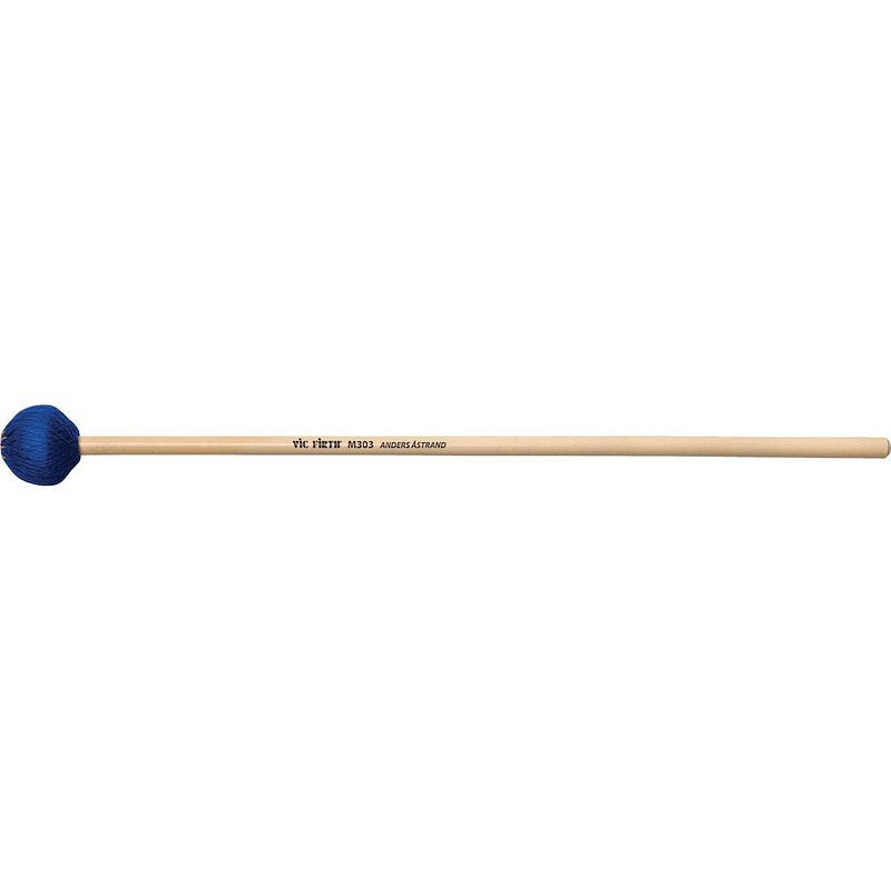 Foto van Vic firth anders åstrand medium hard signature mallet blauw