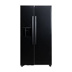 Foto van Frilec bonnsbs-666-hcf-040edi - amerikaanse koelkast - met ijsmaker - no frost - met display - 513 liter - zwart