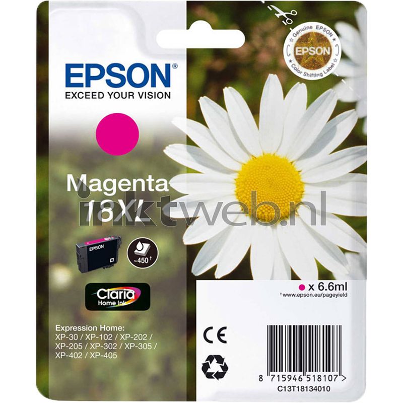 Foto van Epson 18xl magenta cartridge