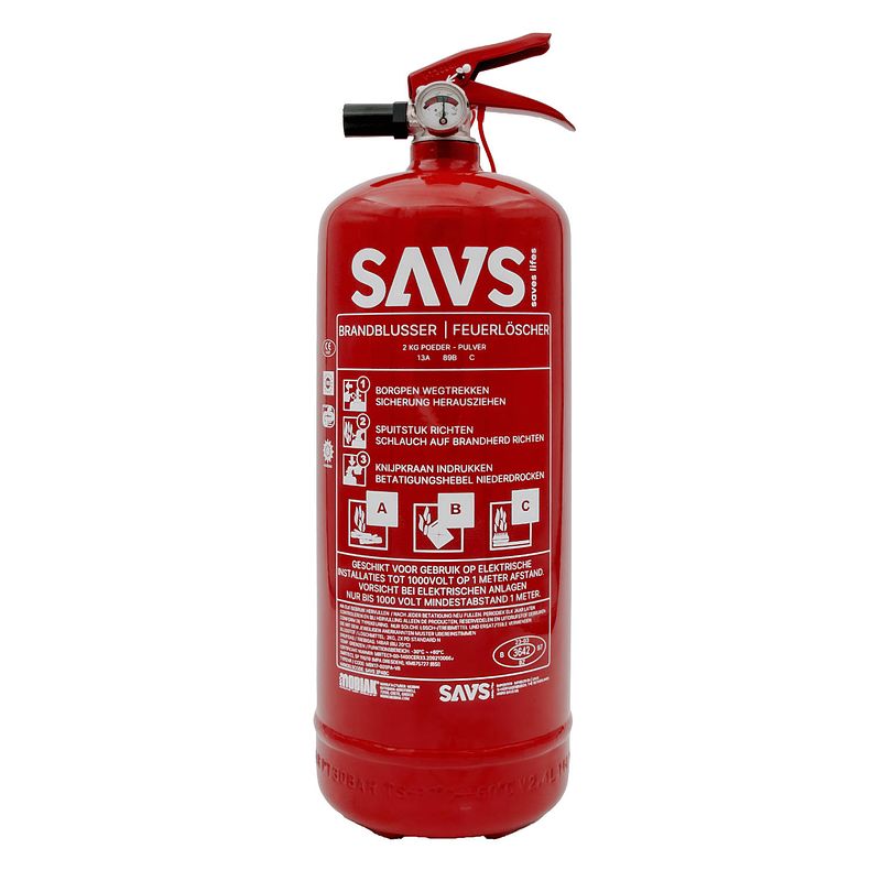 Foto van Savs brandblusser poeder 2 kg