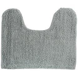 Foto van Msv wc/badkamerkleed/badmat voor op de vloer - grijs - 45 x 35 cm - badmatjes