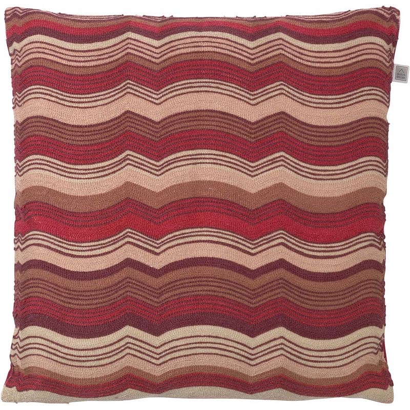 Foto van Dutch decor luuk - kussenhoes bordeaux multi 45x45 cm - rood - multicolor, rood