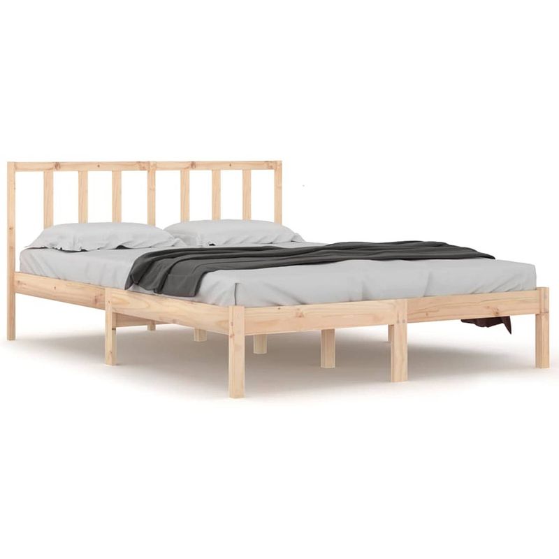 Foto van Vidaxl bedframe massief grenenhout 150x200 cm 5ft king size