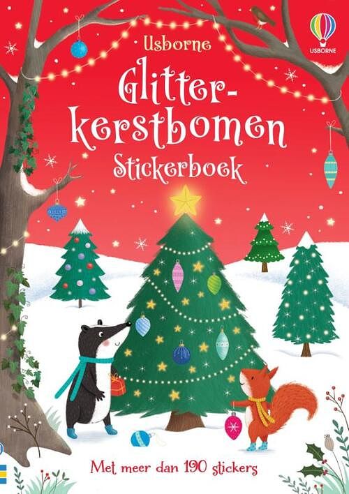 Foto van Glitterkerstbomen stickerboek - paperback (9781803707341)