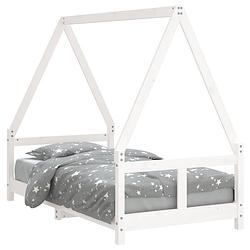 Foto van Vidaxl kinderbedframe 80x160 cm massief grenenhout wit