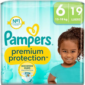 Foto van Pampers premium protection maat 6, 19 luiers bij jumbo