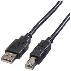 Foto van Roline usb-kabel usb 2.0 usb-a stekker, usb-b stekker 1.80 m zwart afgeschermd 11.02.8818