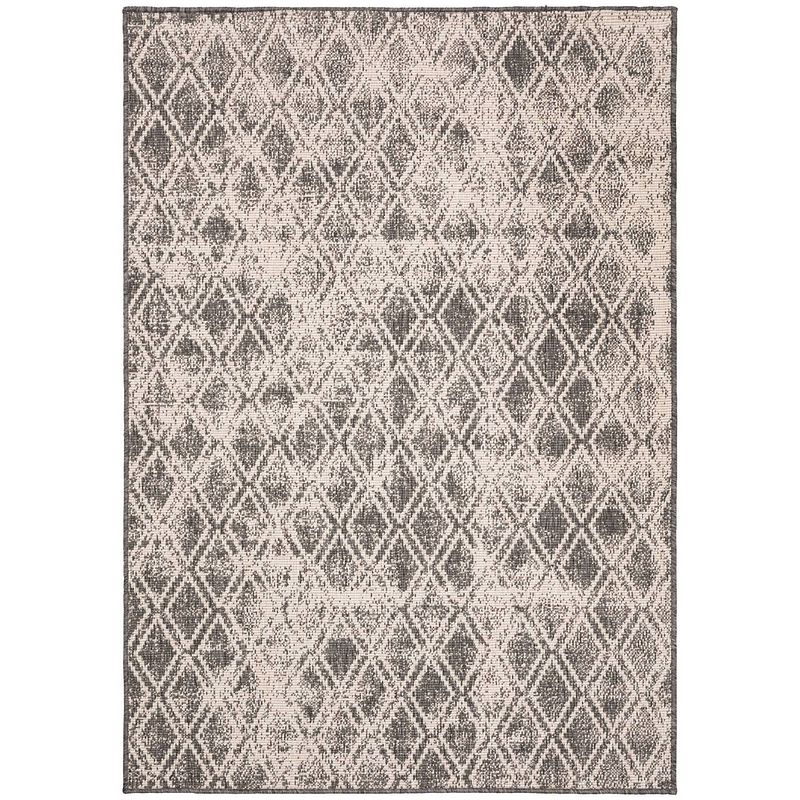 Foto van Buiten vloerkleed frost - grijs/wit - dubbelzijdig - eva interior - 280 x 380 cm (xxl)