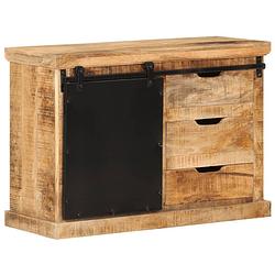 Foto van Vidaxl dressoir 80x30x55 cm massief ruw mangohout