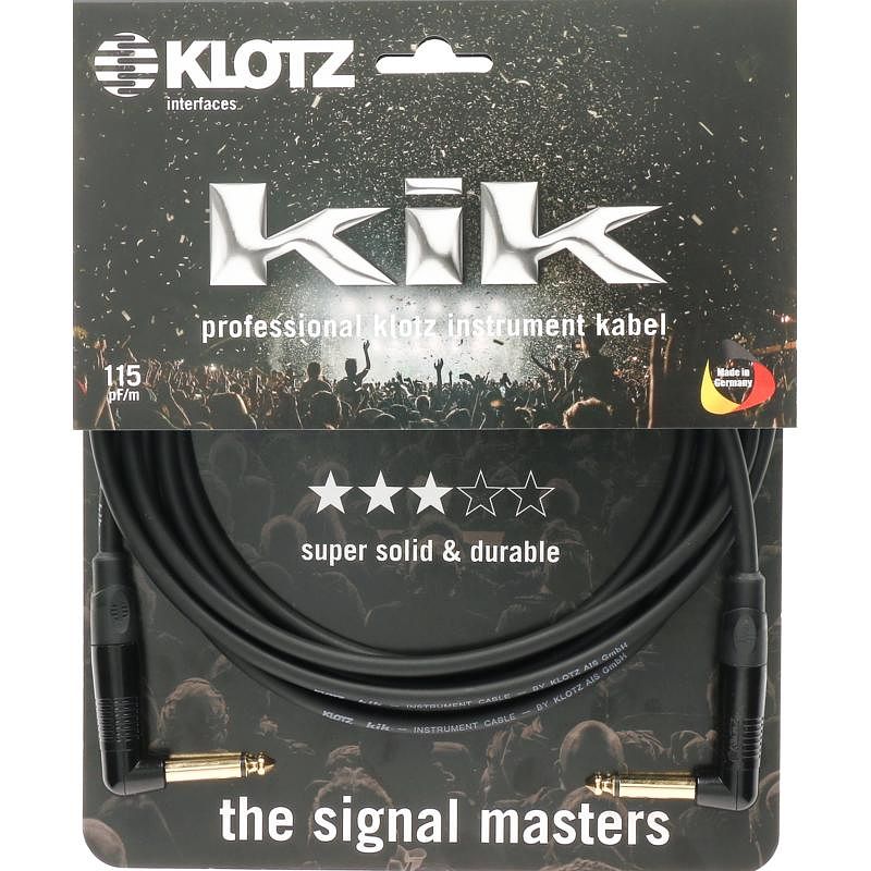 Foto van Klotz kikkg4.5rrsw instrumentkabel ts 6.3mm jack haaks zwart 4.5m