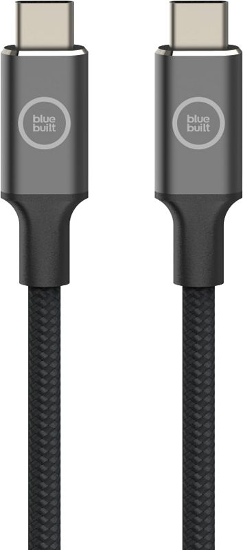 Foto van Bluebuilt usb c naar usb c kabel 100w 1,5m nylon zwart