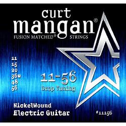 Foto van Curt mangan nickel wound 11-56 drop tuning snarenset voor elektrische gitaar