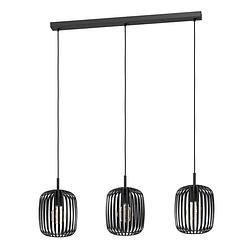 Foto van Eglo romazzina hanglamp - e27 - 90 cm - zwart