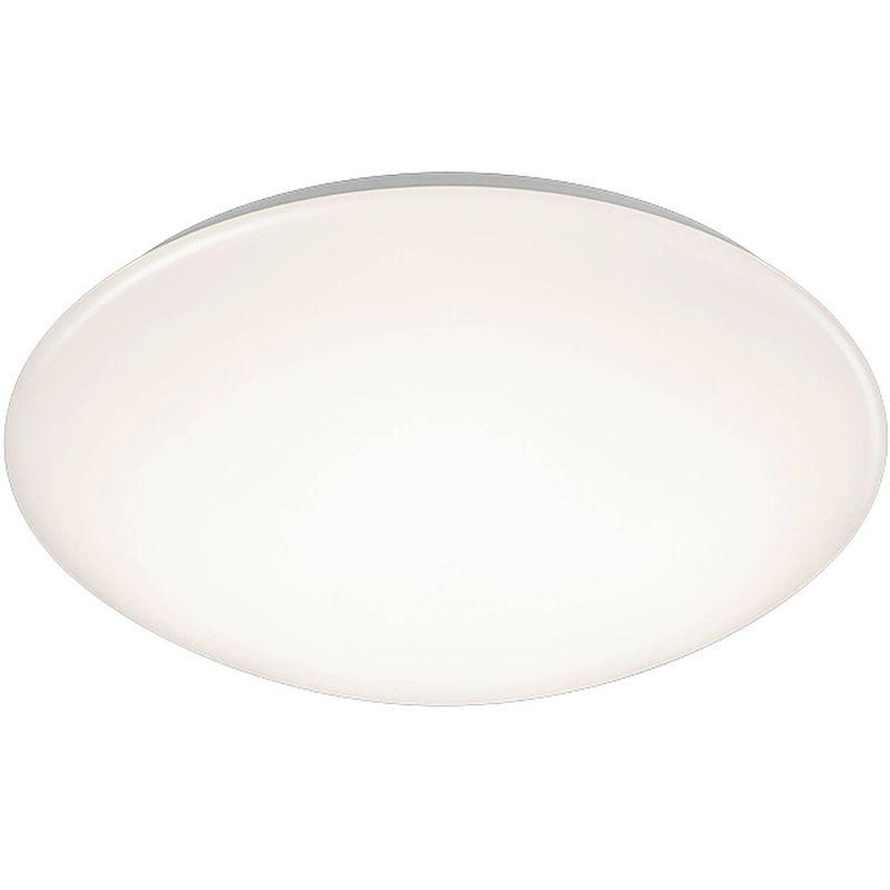 Foto van Led plafondlamp - badkamerlamp - trion paula - 15w - spatwaterdicht ip44 - warm wit 3000k - rond - mat wit - kunststof