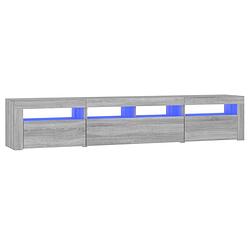 Foto van Vidaxl tv-meubel met led-verlichting 210x35x40 cm grijs sonoma eiken