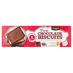 Foto van Jumbo chocolade biscuits puur 9 stuks 125g