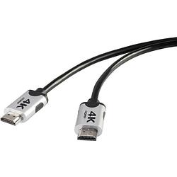 Foto van Speaka professional hdmi aansluitkabel hdmi-a stekker, hdmi-a stekker 2.00 m zwart sp-6344136 audio return channel (arc), ultra hd-hdmi, vergulde