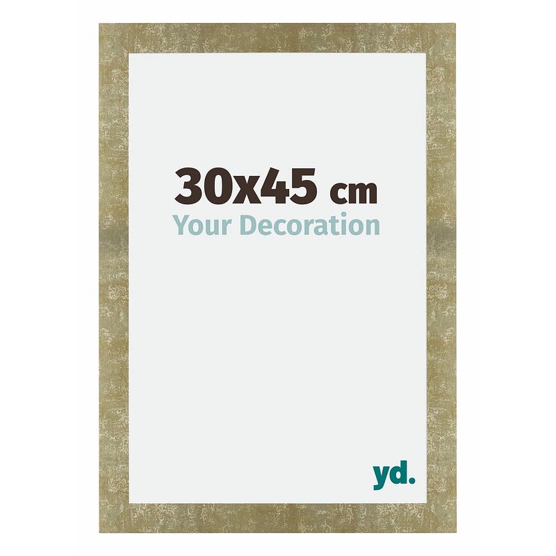 Foto van Fotolijst 30x45cm goud antiek mdf mura