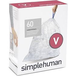 Foto van Simplehuman - afvalzak, code v, 16-18 l, pak van 3x20 stuks, transparant - simplehuman