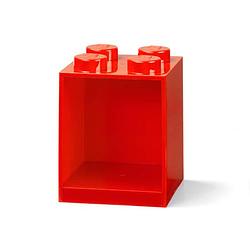 Foto van Iconic brick boekenplank, rood - polypropyleen - lego