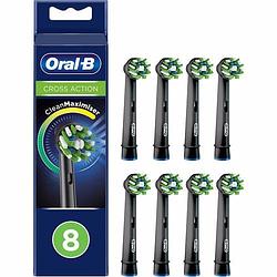 Foto van Oral-b opzetborstels crossaction zwart (8 stuks)