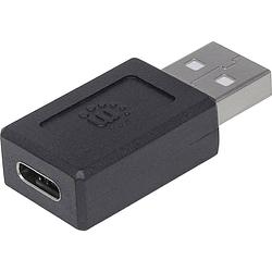 Foto van Manhattan usb 2.0 adapter [1x usb-a 2.0 stekker - 1x usb-c® bus] manhattan stekker past op beide manieren