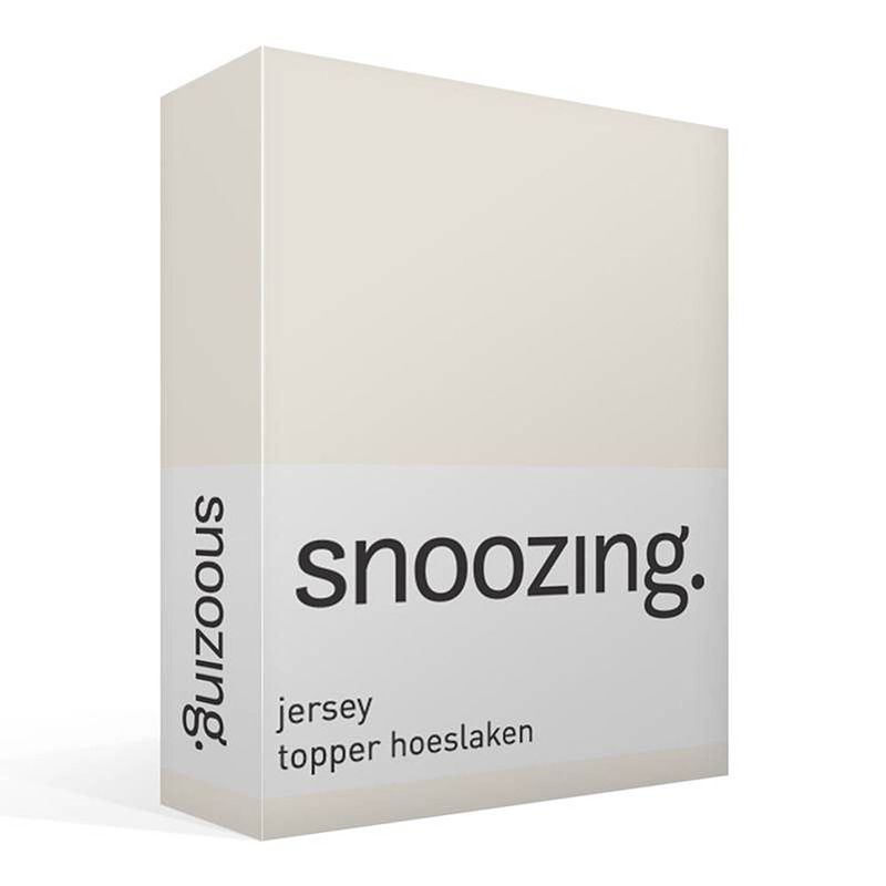 Foto van Snoozing jersey - topper hoeslaken - katoen - 180x200 - ivoor