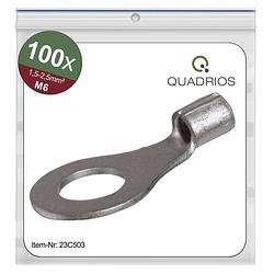 Foto van Quadrios 23c503 ringkabelschoen dwarsdoorsnede (max.): 2.5 mm² gat diameter: 6.5 mm ongeïsoleerd 100 stuk(s)