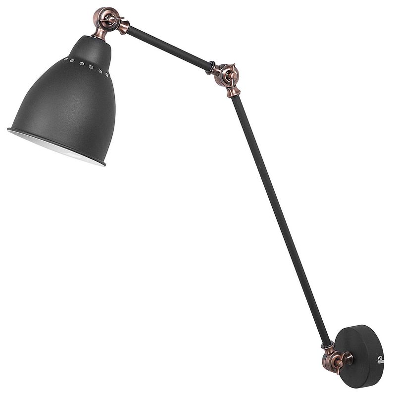 Foto van Beliani mississippi l wandlamp metaal 78 x 14 cm