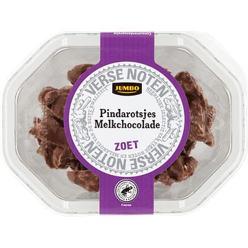 Foto van Jumbo pinda rotsjes melk chocolade 190g