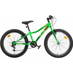 Foto van Aurelia hardtail mountainbike plus 24 inch 38 cm junior 6v v-brakes groen