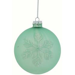 Foto van Tom kerstbal pepa 10 cm glas lichtgroen