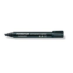 Foto van Staedtler permanente marker zwart, schrijfbreedte 2 - 5 mm, schuine punt