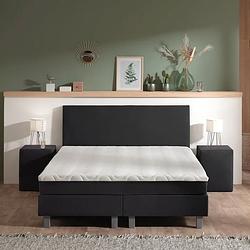 Foto van 2-persoons boxspring julia relax - zwart 160x220 cm - pocketvering - inclusief topper - dekbed-discounter.nl