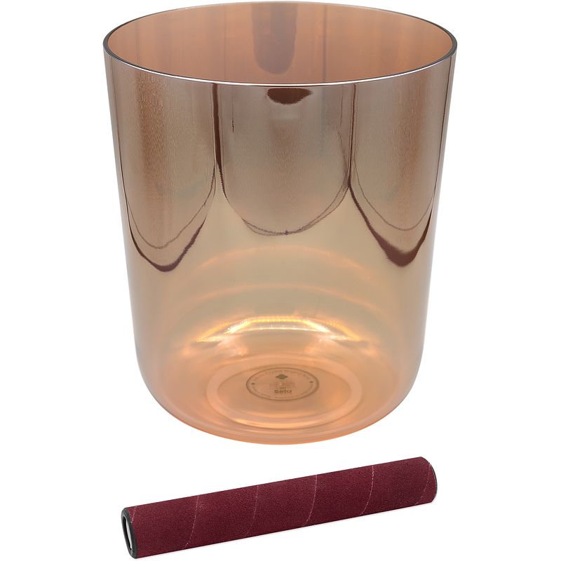 Foto van Sela infinity crystal singing bowl 440 hz d4 peach klankschaal