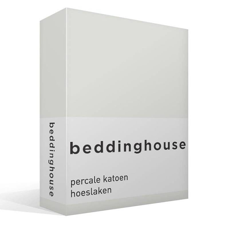 Foto van Beddinghouse percale katoen hoeslaken - 100% percale katoen - 2-persoons (140x200 cm) - off white