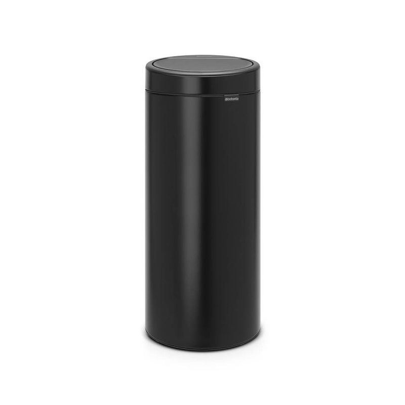 Foto van Brabantia touch bin afvalemmer 30 liter met kunststof binnenemmer - matt black