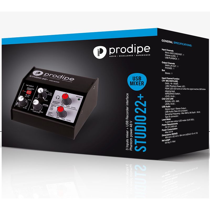 Foto van Prodipe studio 22+ usb audio interface