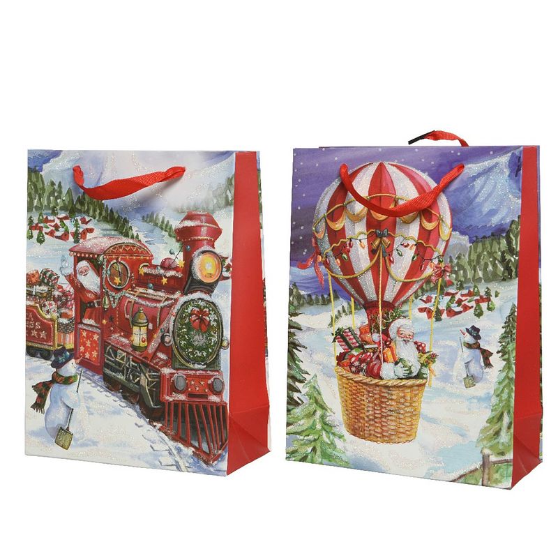 Foto van Decoris - giftbag papier l10b26h32 cm a2 i kerst